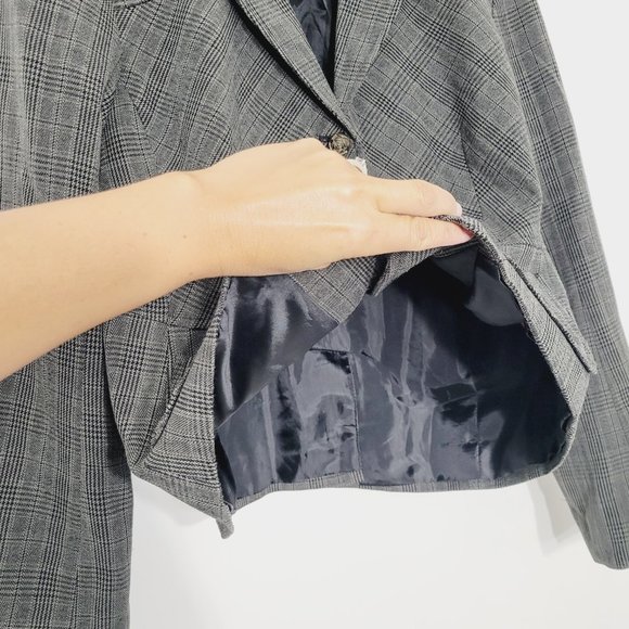 Le Grenier Petite Vintage Blazer Jacket  Gary Button Pockets Businesses Causal - Picture 5 of 11